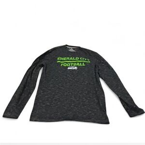 Fanatics emerald city football‎ Charcoal and Green  Long Sleeve Tee
